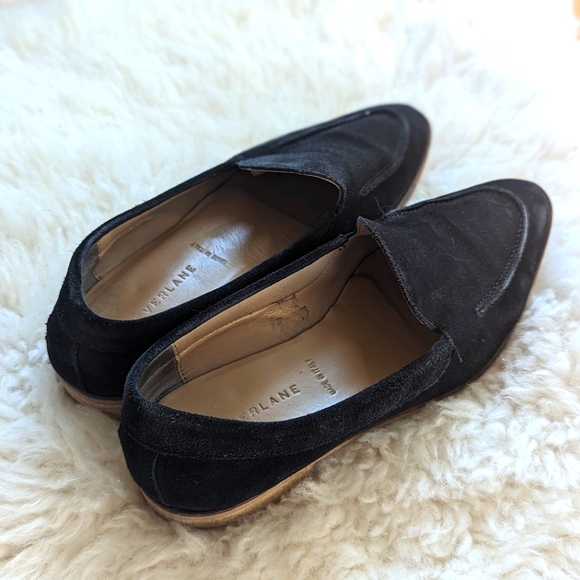 Everlane Black Suade Loafer size 8.5 - Picture 1 of 3